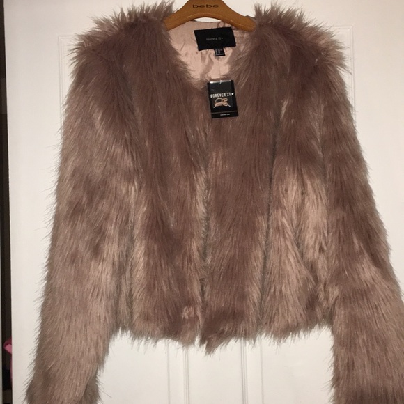 Forever 21 Jackets & Blazers - Dusty Pink Faux Fur Coat
